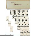 Dominoes Jumbo Tournament Off-White color with Black Pips _ Double Six Set of 28 _With Brass Spinners  B00KE6SF6G